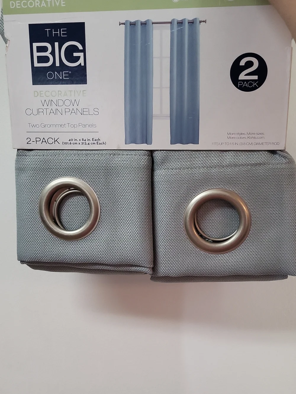 Window Curtain Panels Aqua Grommet Top Panels 2 Pack